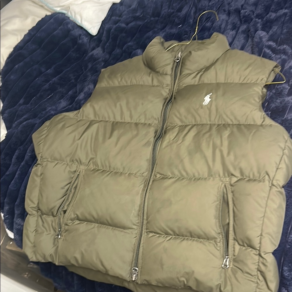 Ralph Lauren Khaki Puffer Vest